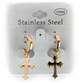 Stainless Steel Cross Huggie Earring