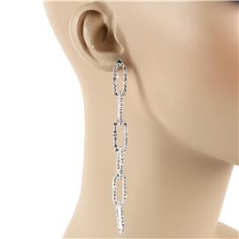 Rhinestones Long Earring