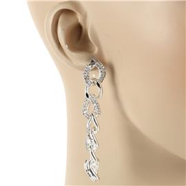 Rhinestones Link Chain Earring