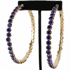 80mm Crystal Hoop Earring