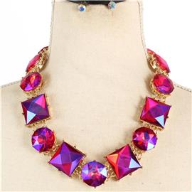 Chunky Crystal Necklace Set