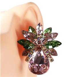 Crystal Teardrop Clip-On Earring