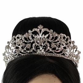 Crystal Beads Flower Crown Tiara