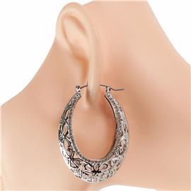 Metal Over Shape Hoop Earring