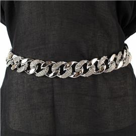 Fashion Rhinestones Link Chain Belt