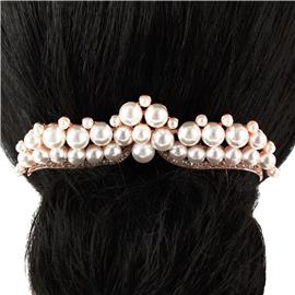 Pearl Rhinestones Hair Comb