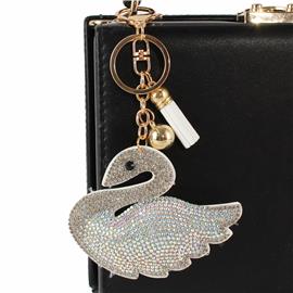 Rhinestones Swan Key Chain