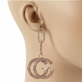 Rhinestones Dangle Earring