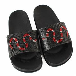 Snake Black Stones Slipper