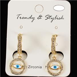 CZ Evil Eye Earring