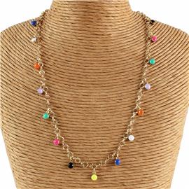 Color Stone Necklace