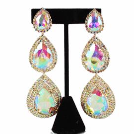 Clip On Crystal Chandelier Earring