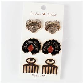 Fashion 3 PC Earring Set