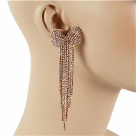 Rhinestones Fringes Earring