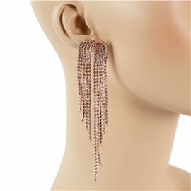 Rhinestones Fringes Earring