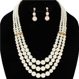 Pearl Necklace Set