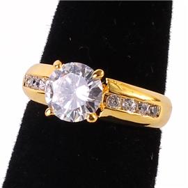 ""5" Cubic Zirconia Round Ring "