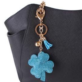 Rhinestones Clover Key Chain