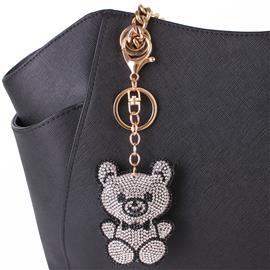 Rhinestones Teddy Bear Key Chain