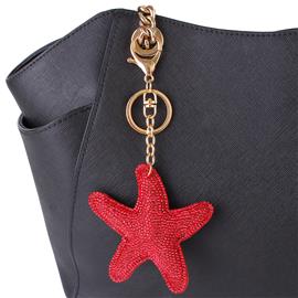 Rhinestones Starfish Key Chain