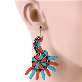 Bohemia Swirl Flower Earring