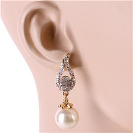 Crystal Dangling Pearl Earring