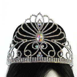 Rhinestones Leaves Crown Tiara