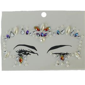 Crystal Pearl Face Jewelry Sticke