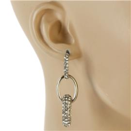 Stones Metal Dangling Earring