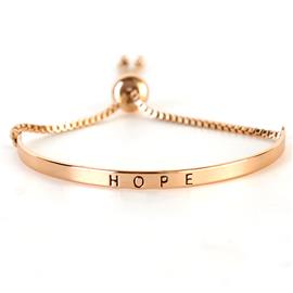 Metal Hope Slide Bracelet