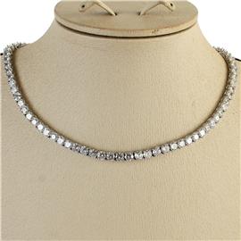 4mm Cubic Zirconia Necklace