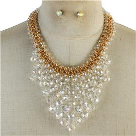 Fashion Crystal Beads Necklace Set