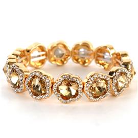 Crystal Flower Stretch Bracelet