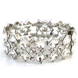 Crystal Square Stretch Bracelet