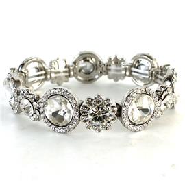 Crystal Round Flower Bracelet