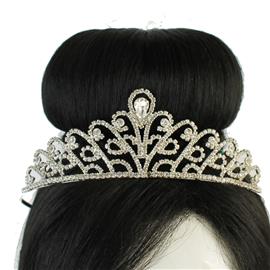 Rhinestones Swirl Tear Tiara