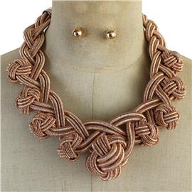 Fashion Multi Knot Necklace Set