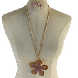 Flower Tortoise Necklace Set