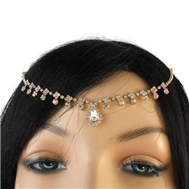 Teardrop Stone Drop Head Chain