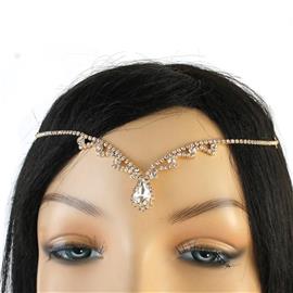 Teardrop Stone Drop Head Chain