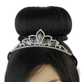 Rhinestone Swirl With Glass Crystal Tiara