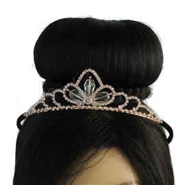 Rhinestone Swirl With Glass Crystal Tiara