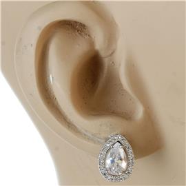 CZ Teardrop Earring