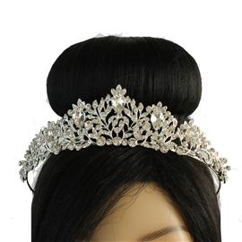 Rhinestone Teardrop Vine Tiara