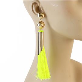 Neon Long Tassel Earring