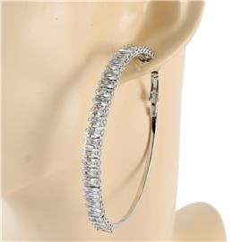 40mm Crystal Hoop Earring