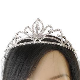 Rhinestones Cross Tiara