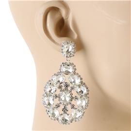 Crystal Oval Earring