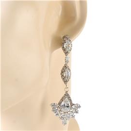 CZ Long Teardrop Earring