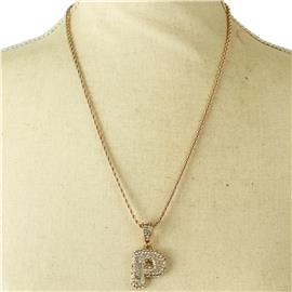 Monogram Pendant P Necklace